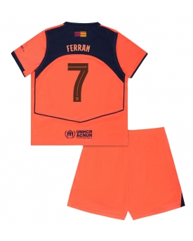 Billige Fotballdrakt Barcelona Ferran Torres #7 Replika Tredjedraktsett Barn 2025-26 Kortermet (med bukser)